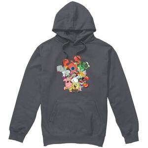 (S, Charcoal) SpongeBob SquarePants Mens The Whole Gang Hoodie (S, Charcoal) SpongeBob SquarePants Mens The Whole Gang Hoodie
