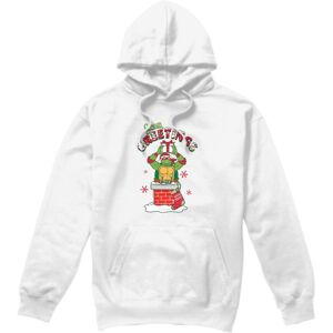 (S, White) Teenage Mutant Ninja Turtles Mens Green Greetings Christmas Scene Hoo (S, White) Teenage Mutant Ninja Turtles Mens Green Greetings Christmas Scene Hoo