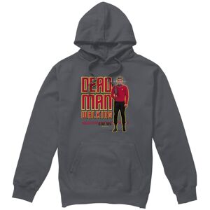 (S, Charcoal) Star Trek Mens Dead Man Walking Hoodie (S, Charcoal) Star Trek Mens Dead Man Walking Hoodie