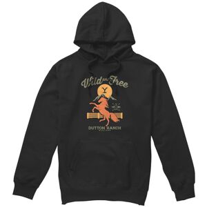 (S, Black) Yellowstone Mens Wild & Free Hoodie (S, Black) Yellowstone Mens Wild & Free Hoodie