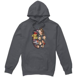 (S, Charcoal) Star Trek Mens Classic Crew Hoodie (S, Charcoal) Star Trek Mens Classic Crew Hoodie