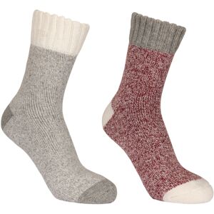 (3 UK-6 UK, Grey/Cherry Marl) Trespass Unisex Adult Inigo Socks (3 UK-6 UK, Grey/Cherry Marl) Trespass Unisex Adult Inigo Socks