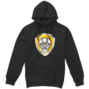 (S, Black) Paw Patrol Mens Rubble Badge Hoodie (S, Black) Paw Patrol Mens Rubble Badge Hoodie