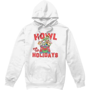 (L, White) Paw Patrol Mens Howl For The Christmas Holidays Hoodie (L, White) Paw Patrol Mens Howl For The Christmas Holidays Hoodie