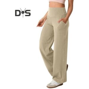 Unbranded (apricot, XL) Women Yoga Pants Solid Color High Waist Wide Leg Sport Pants with Unbranded (apricot, XL) Women Yoga Pants Solid Color High Waist Wide Leg Sport Pants with