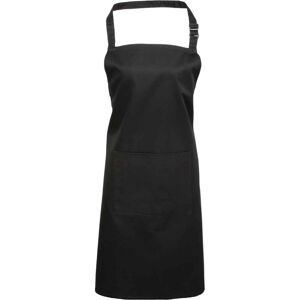 (One Size, Black) Premier Unisex Adult Colours Pocket Full Apron (One Size, Black) Premier Unisex Adult Colours Pocket Full Apron
