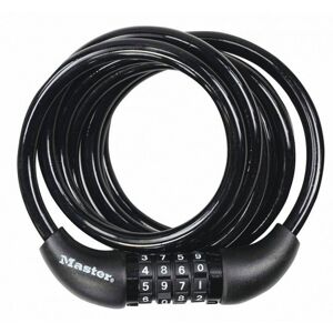 Master Lock Bike Cable Lock, Combination, 1.8 m Coiling Cable, Outdoor 8221EURDP Master Lock Bike Cable Lock, Combination, 1.8 m Coiling Cable, Outdoor 8221EURDP