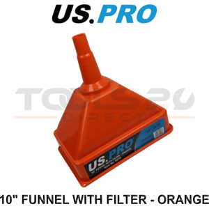US PRO Large Heavy Duty Funnel With Filter - Orange 9270 US PRO Large Heavy Duty Funnel With Filter - Orange 9270