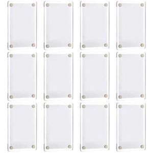 Unbranded 12Pcs Magnetic Photo Frame Refrigerator Magnet Double-sided Clear Acrylic Family Unbranded 12Pcs Magnetic Photo Frame Refrigerator Magnet Double-sided Clear Acrylic Family