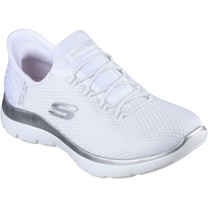 (White, 3 (Adults')) Skechers Summits Diamond Dream Textile Women's White/Silver (White, 3 (Adults')) Skechers Summits Diamond Dream Textile Women's White/Silver