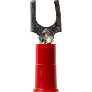 3M Vinyl Insulated Block Fork Terminal BFV18-10Q AWG 22-18 (Pack of 25) 3M Vinyl Insulated Block Fork Terminal BFV18-10Q AWG 22-18 (Pack of 25)