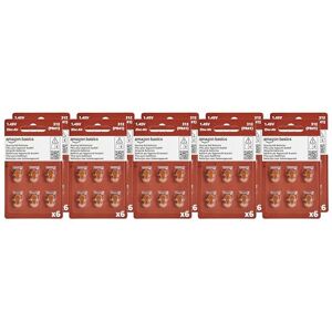 Amazon Basics 60-Pack Hearing Aid Size 312 Zinc-Air Batteries, 1.45 Volt, Brown Amazon Basics 60-Pack Hearing Aid Size 312 Zinc-Air Batteries, 1.45 Volt, Brown