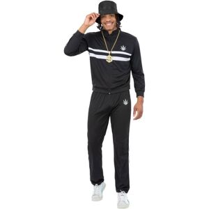 (L, Black) Smiffys Mens 90s Contrast Striped Costume Tracksuit (L, Black) Smiffys Mens 90s Contrast Striped Costume Tracksuit