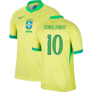 Nike (XXL) 2024-2025 Brazil Home Shirt (Ronaldinho 10) Nike (XXL) 2024-2025 Brazil Home Shirt (Ronaldinho 10)
