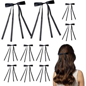 Unbranded (black) Women's Hair Bow Clip, Women's Hair Bow Clip Bow Clips Silky 10 Pieces Unbranded (black) Women's Hair Bow Clip, Women's Hair Bow Clip Bow Clips Silky 10 Pieces