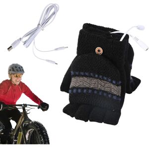 Unbranded (B, Black) Winter Gloves Heated - Heated Mittens Full & Half Fingers USB Heating Unbranded (B, Black) Winter Gloves Heated - Heated Mittens Full & Half Fingers USB Heating