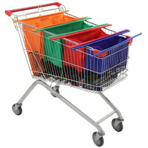 Unbranded (Default) 4-Piece Reusable Trolley Bags Set - Folding Supermarket Shopping Troll Unbranded (Default) 4-Piece Reusable Trolley Bags Set - Folding Supermarket Shopping Troll