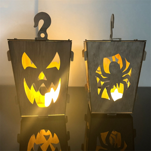 χωρίς εμπορικό σήμα Halloween Wooden Lighted Pumpkin for Tabletop,D χωρίς εμπορικό σήμα Halloween Wooden Lighted Pumpkin for Tabletop,D