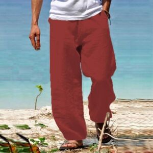 Unbranded (red, XS) Men's Fashion Casual Loose Solid Color Comfortable Cotton Linen T Unbranded (red, XS) Men's Fashion Casual Loose Solid Color Comfortable Cotton Linen T