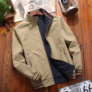 Unbranded (khaki, XXXXL) Spring and Summer Men's Reversible Stand Collar Casual Jacket Unbranded (khaki, XXXXL) Spring and Summer Men's Reversible Stand Collar Casual Jacket