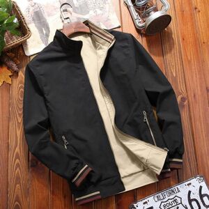 Unbranded (black, XXXXXL) Spring and Summer Men's Reversible Stand Collar Casual Jacket Unbranded (black, XXXXXL) Spring and Summer Men's Reversible Stand Collar Casual Jacket