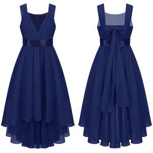 Unbranded (navy blue, 11-12 Years) Girls Sleeveless Dress Kids Princess Pageant Wedding Br Unbranded (navy blue, 11-12 Years) Girls Sleeveless Dress Kids Princess Pageant Wedding Br