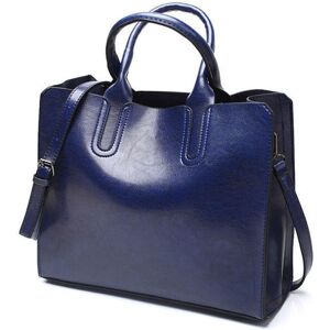 Unbranded (blue) Leather Handbags Female Top-Handle Bag Vintage Women's Bags Women Shoulde Unbranded (blue) Leather Handbags Female Top-Handle Bag Vintage Women's Bags Women Shoulde