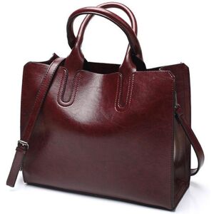 Unbranded (dark red) Leather Handbags Female Top-Handle Bag Vintage Women's Bags Women Sho Unbranded (dark red) Leather Handbags Female Top-Handle Bag Vintage Women's Bags Women Sho