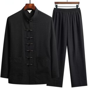 Unbranded (black, 190) Chinese Traditional Clothing Set Man Fall Linen Buckle Kung Fu Shir Unbranded (black, 190) Chinese Traditional Clothing Set Man Fall Linen Buckle Kung Fu Shir