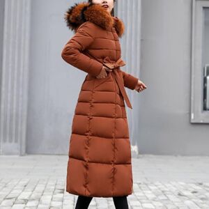 Unbranded (orange, XXXL) New Winter Jacket Women's Warm Fashion Bow Belt Fox Fur Collar Co Unbranded (orange, XXXL) New Winter Jacket Women's Warm Fashion Bow Belt Fox Fur Collar Co