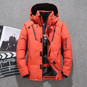 Unbranded (orange, M 45-55KG) Male White Duck Down Jacket New Warm Hooded Men's Thick Puf Unbranded (orange, M 45-55KG) Male White Duck Down Jacket New Warm Hooded Men's Thick Puf