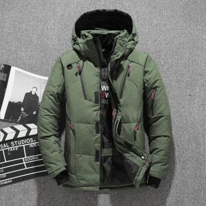 Unbranded (green, L 55-62KG) Male White Duck Down Jacket New Warm Hooded Men's Thick Puff Unbranded (green, L 55-62KG) Male White Duck Down Jacket New Warm Hooded Men's Thick Puff