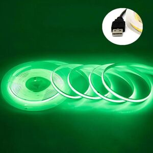 Ouuzuu (green, 3M) DC 5V USB COB Strip 320Leds/M White/Ice Blue/Pink/Yellow/Pink/Red Fl Ouuzuu (green, 3M) DC 5V USB COB Strip 320Leds/M White/Ice Blue/Pink/Yellow/Pink/Red Fl