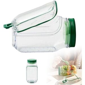 Unbranded Portable Plastic Salad Pod All-In-One Container with Leak Proof Oats Container R Unbranded Portable Plastic Salad Pod All-In-One Container with Leak Proof Oats Container R