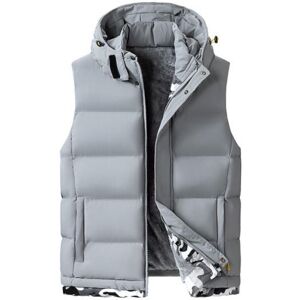 Unbranded (grey, XXXL) Mens Vest Jacket Hooded Men Winter Warm Sleeveless Jackets Male Cas Unbranded (grey, XXXL) Mens Vest Jacket Hooded Men Winter Warm Sleeveless Jackets Male Cas
