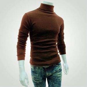 Unbranded (Coffee, M) Men's Turtleneck High Collar Thin Cultivating Male Bottoming Sw Unbranded (Coffee, M) Men's Turtleneck High Collar Thin Cultivating Male Bottoming Sw