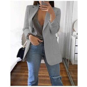 Unbranded (LightGrey, XL) Women Loose Lapel Turndowncollar Long Sleeve Casual Outwear Blaz Unbranded (LightGrey, XL) Women Loose Lapel Turndowncollar Long Sleeve Casual Outwear Blaz