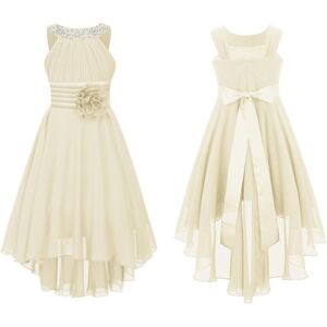 iEFiEL Kids Wedding Flower Girls Party Dress - Sleeveless, Beaded, Hi-low Hem, Elegant Chiffon - 13-14 Years iEFiEL Kids Wedding Flower Girls Party Dress - Sleeveless, Beaded, Hi-low Hem, Elegant Chiffon - 13-14 Years