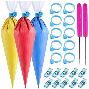 senza marchio 122Pcs Tipless Piping Bags - 100Pcs Disposable Pastry Bag for Cookies senza marchio 122Pcs Tipless Piping Bags - 100Pcs Disposable Pastry Bag for Cookies