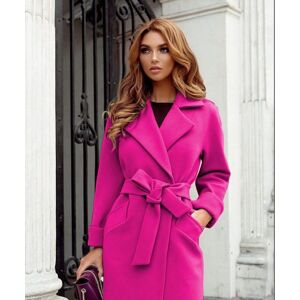 Unbranded (rose red, XL) Autumn And Winter Fashion Slim Belt Lapel Woolen Coat Unbranded (rose red, XL) Autumn And Winter Fashion Slim Belt Lapel Woolen Coat