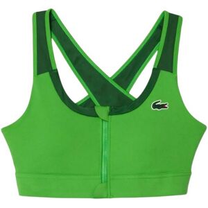 (XS, Green) Lacoste Womens/Ladies Colour Block Stretch Zipped Sport Bralette (XS, Green) Lacoste Womens/Ladies Colour Block Stretch Zipped Sport Bralette