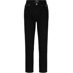 (30R, Black) Hugo Boss Womens/Ladies Leather Patch Cropped Straight Jeans (30R, Black) Hugo Boss Womens/Ladies Leather Patch Cropped Straight Jeans