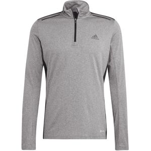 (XS, Grey Melange) Adidas Mens Technical Quarter Zip Top (XS, Grey Melange) Adidas Mens Technical Quarter Zip Top
