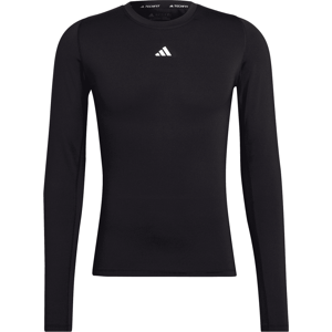 (XS, Black) Adidas Mens TechFit Long-Sleeved Training T-Shirt (XS, Black) Adidas Mens TechFit Long-Sleeved Training T-Shirt
