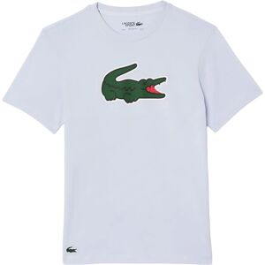 (M, White) Lacoste Mens Logo Ultra Dry Sport T-Shirt (M, White) Lacoste Mens Logo Ultra Dry Sport T-Shirt