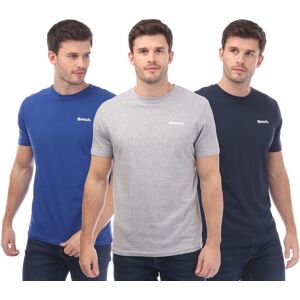 (L, Navy/Grey/Blue) Bench Mens Beau T-Shirt (Pack of 3) (L, Navy/Grey/Blue) Bench Mens Beau T-Shirt (Pack of 3)