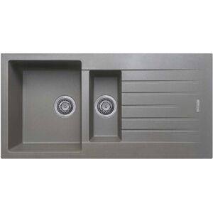 Cookology Arezzo Double Bowl Granite Composite Kitchen Sink - 1.5 Inset and Drai Cookology Arezzo Double Bowl Granite Composite Kitchen Sink - 1.5 Inset and Drai