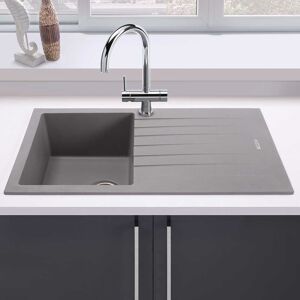 Cookology Pisa Granite Composite Kitchen Sink and Drainer - Grey Cookology Pisa Granite Composite Kitchen Sink and Drainer - Grey