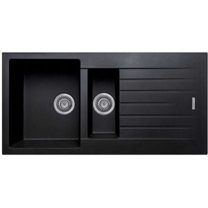 Cookology Arezzo Double Bowl Granite Composite Kitchen Sink - 1.5 Inset and Drai Cookology Arezzo Double Bowl Granite Composite Kitchen Sink - 1.5 Inset and Drai