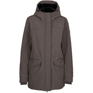 (10, Dark Grey Marl) Trespass Womens Softshell Jacket Long Length Anza (10, Dark Grey Marl) Trespass Womens Softshell Jacket Long Length Anza